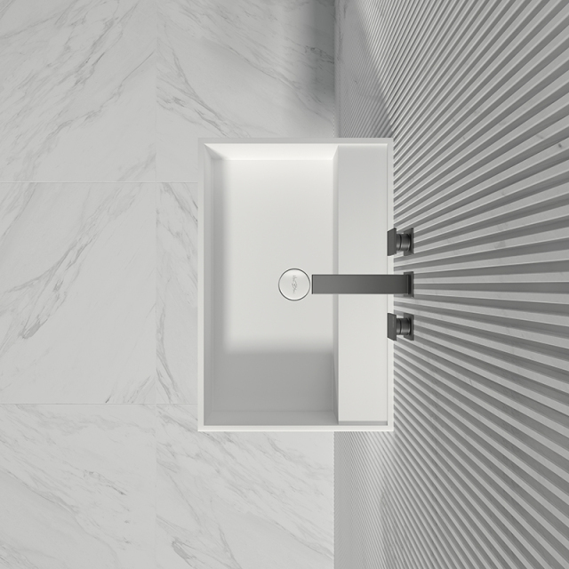 Exporter Wall-Mount Solid Surface Single Bathroom Sink TW-G72