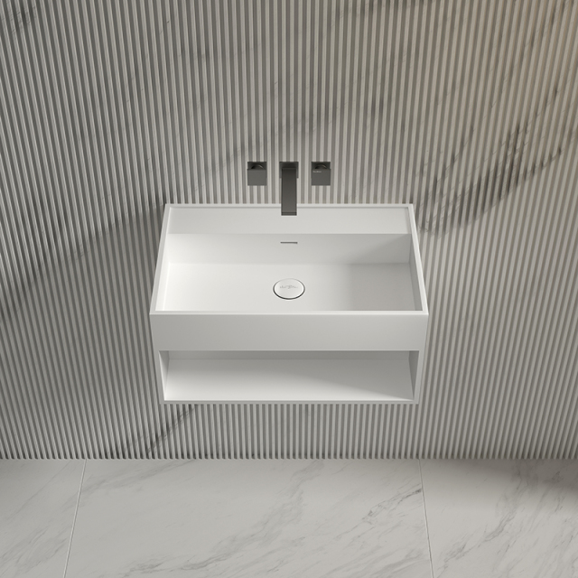 Exporter Wall-Mount Solid Surface Single Bathroom Sink TW-G72