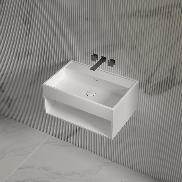 Exporter Wall-Mount Solid Surface Single Bathroom Sink TW-G72