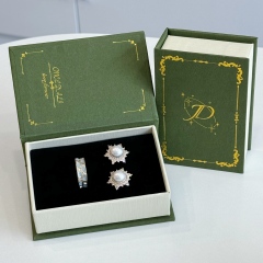 Luxury Book-Style Jewelry Box | Magnetic Flip-Top Necklace & Earring Gift Box