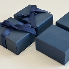 Luxury Custom Jewelry Packaging Box - Matte Blue Finish Gift Box for Earrings, Necklaces & Rings - Ideal for Small Business & Wedding Favors