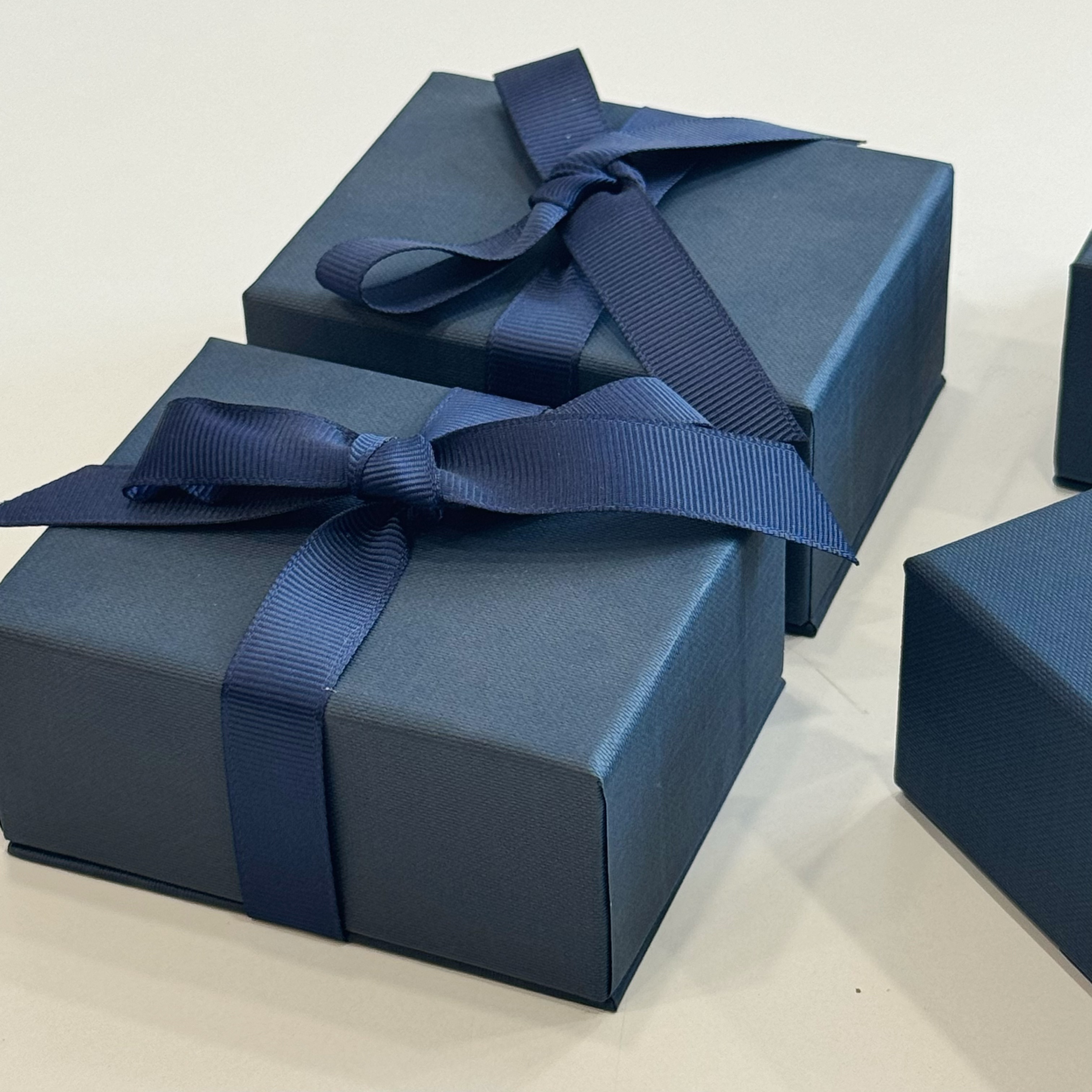 Luxury Custom Jewelry Packaging Box - Matte Blue Finish Gift Box for Earrings, Necklaces & Rings - Ideal for Small Business & Wedding Favors