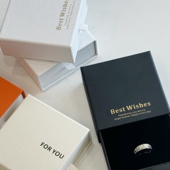 Elegant "Best Wishes" Jewelry Drawer Box - Vibrant Multi-Color Slide-Out Gift Box for Rings & Earrings - Premium Cardboard Jewelry Packaging with Pull Tab