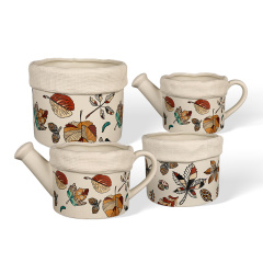 Wholesale Vintage border woven plant-printed flower pot