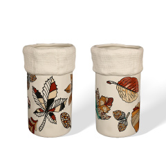 Wholesale Vintage border woven plant-printed flower pot