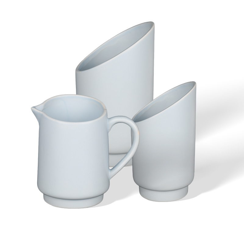 Wholesale Creative Slanting Design Ceramic Flower Pot