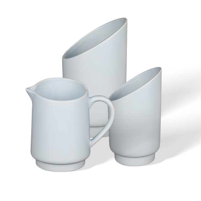 Wholesale Creative Slanting Design Ceramic Flower Pot