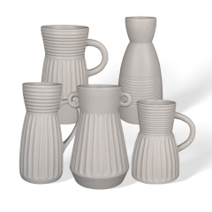 Wholesale A Simple and Modern Ceramic Vase with Ice Cracks on the Upper Funnel