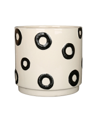 Wholesale Modern black ceramic flower pots with large diameter for wholesale