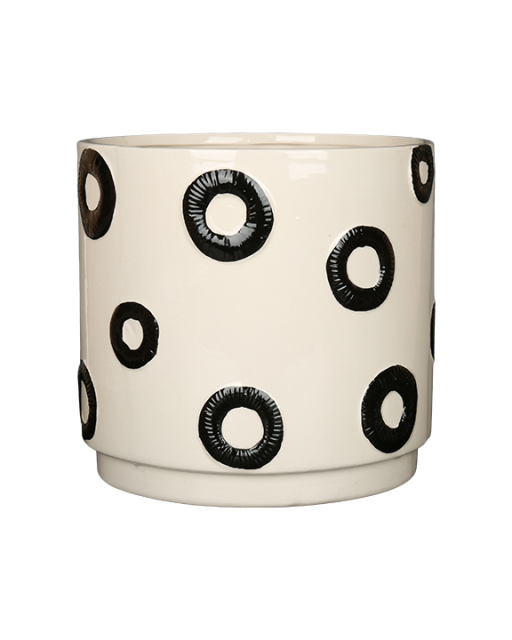 Wholesale Modern black ceramic flower pots with large diameter for wholesale