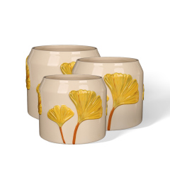 Wholesale Wooden three-dimensional ceramic vase