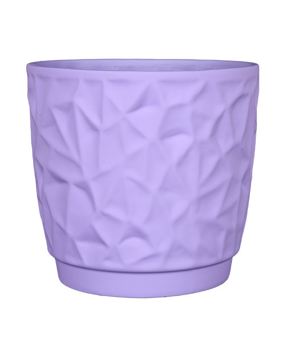 Wholesale Dreamy Light Purple Geometric Pattern Ceramic Vase Series