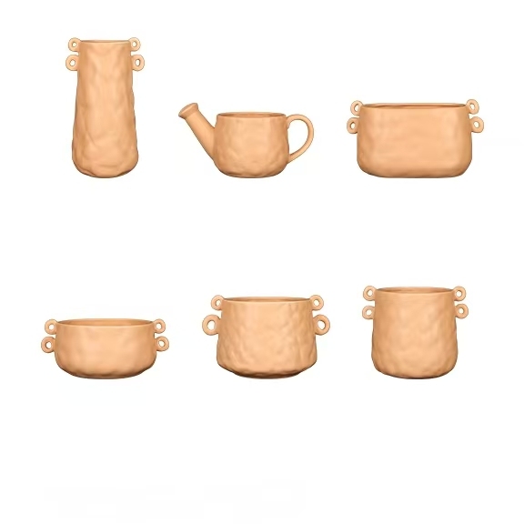 Wholesale Vintage Textured Dual-Ear Ceramic Vase Collection