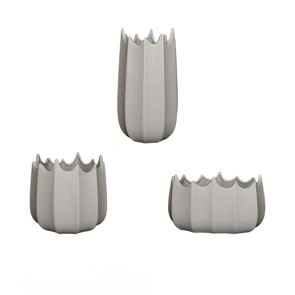 Wholesale Artistic Ceramic Flower Pot with Petal-Style Edges