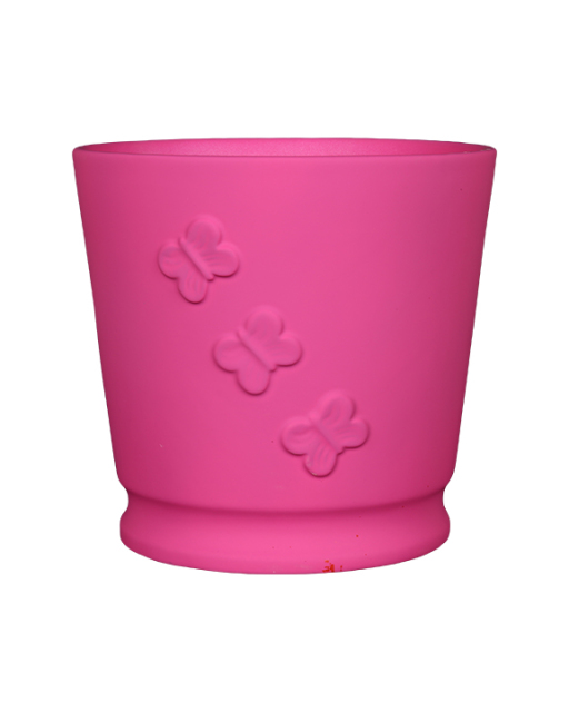 Wholesale Cool and charming pink butterfly ceramic vase