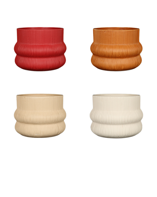 Wholesale Vintage wavy ceramic vase