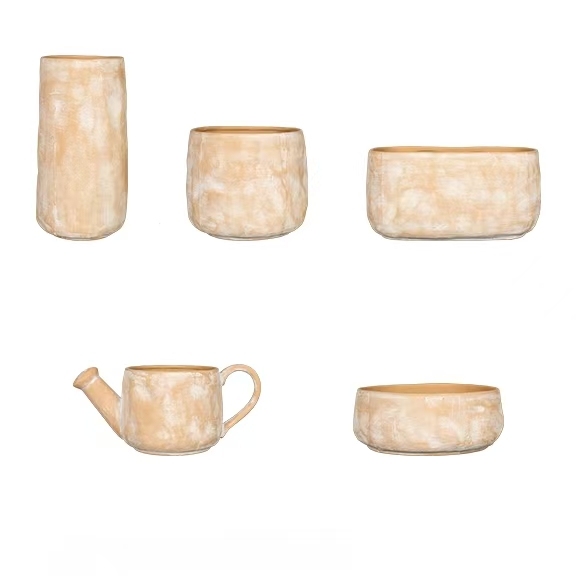 Wholesale Ceramic Vase with a Mesh-Textured and Matte Finish
