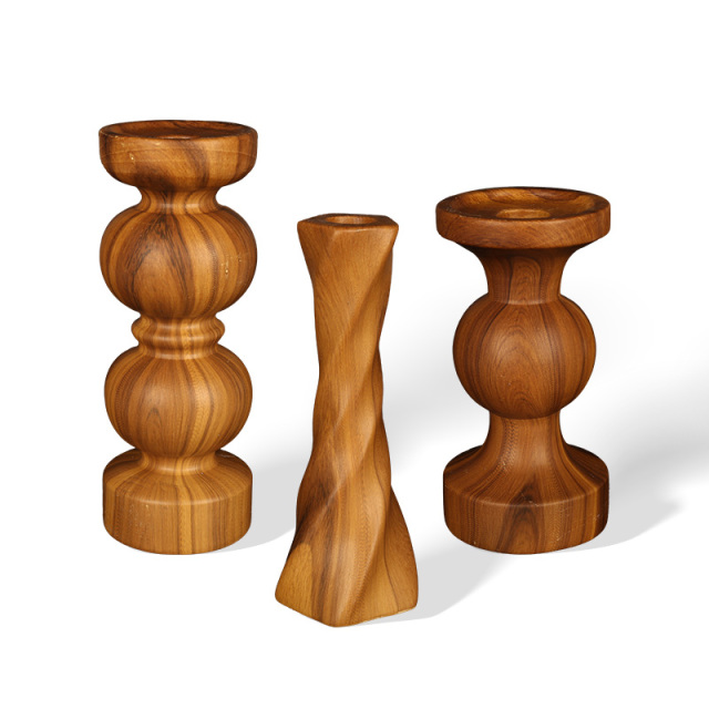 Wholesale Double Color Gourd Column Ceramic Candlestick