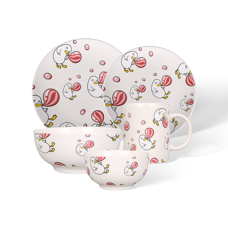 Wholesale Soft and cute ceramic tableware set