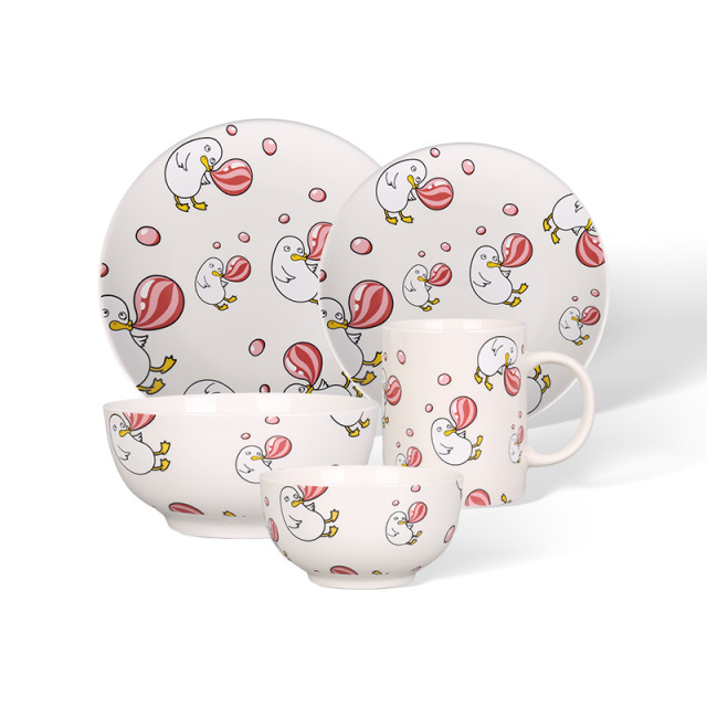 Wholesale Soft and cute ceramic tableware set