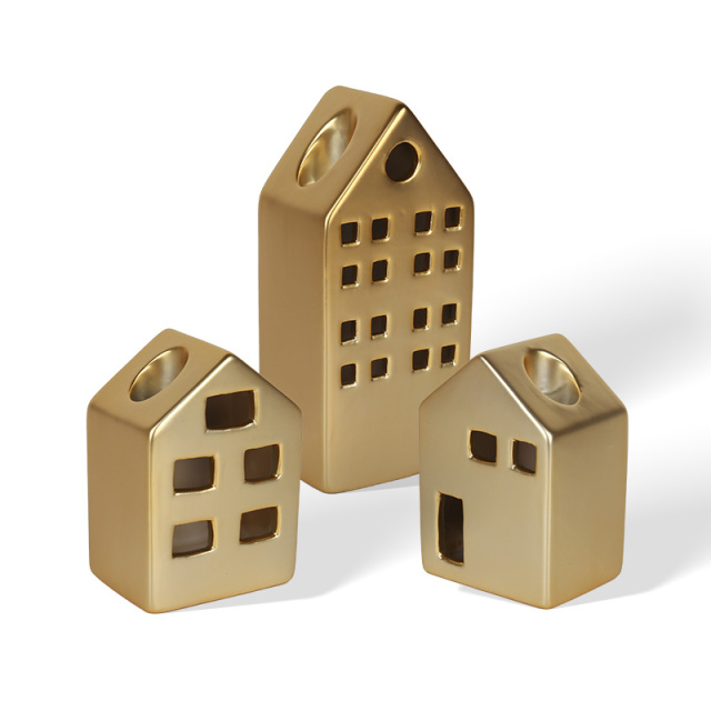 Wholesale Fun Art House Ceramic Candlestick