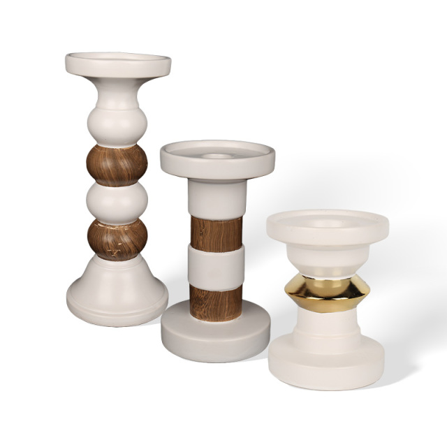 Wholesale Simple and modern torch ceramic candlestick