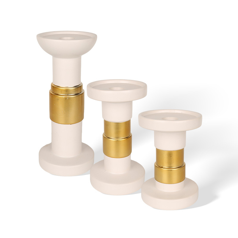 Wholesale Luxury Platinum Ceramic Candlestick