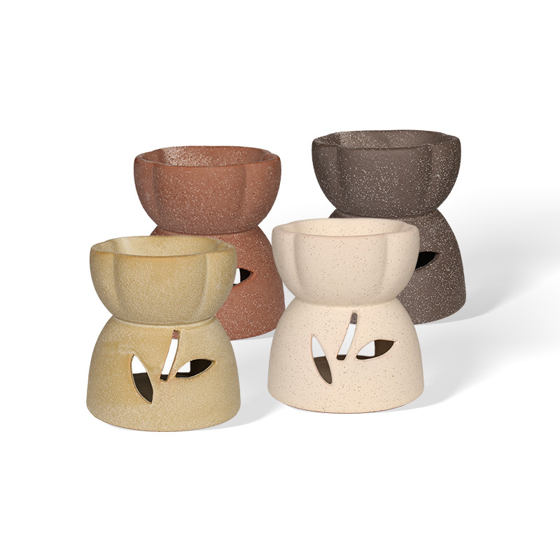 Wholesale Retro Rustic Clay Textured Wax Melt Burner & Oil Burner