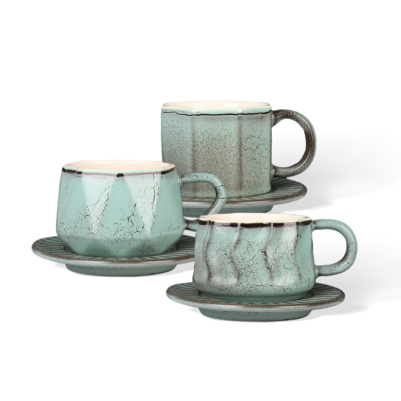 Wholesale Vintage textured ceramic cup