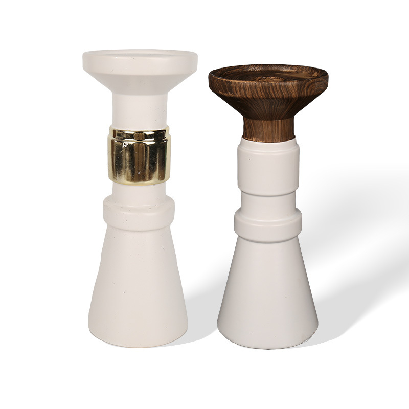 Wholesale Simple and modern torch ceramic candlestick