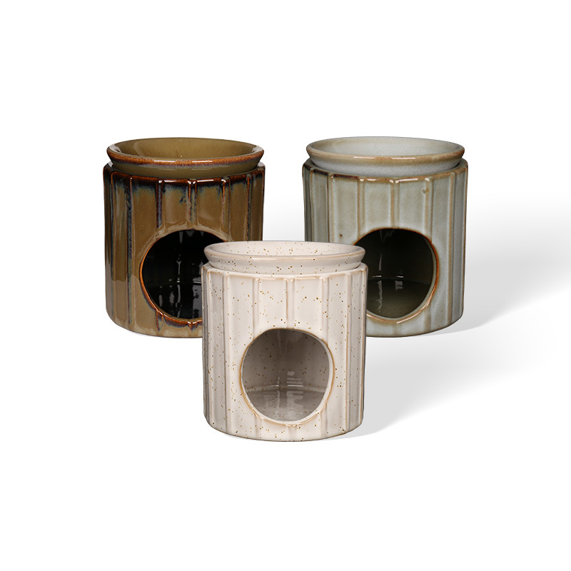 Wholesale Retro Rustic Clay Textured Wax Melt Burner & Oil Burner