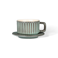 Wholesale Vintage textured ceramic cup