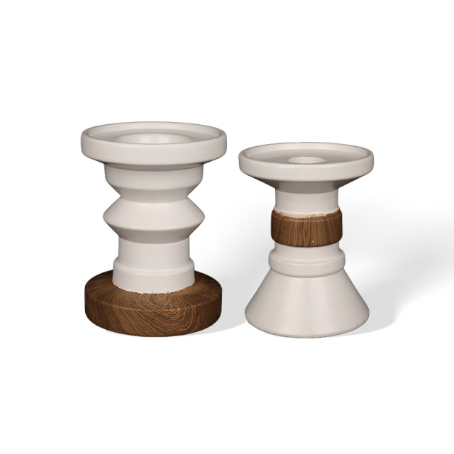 Wholesale Simple and modern torch ceramic candlestick
