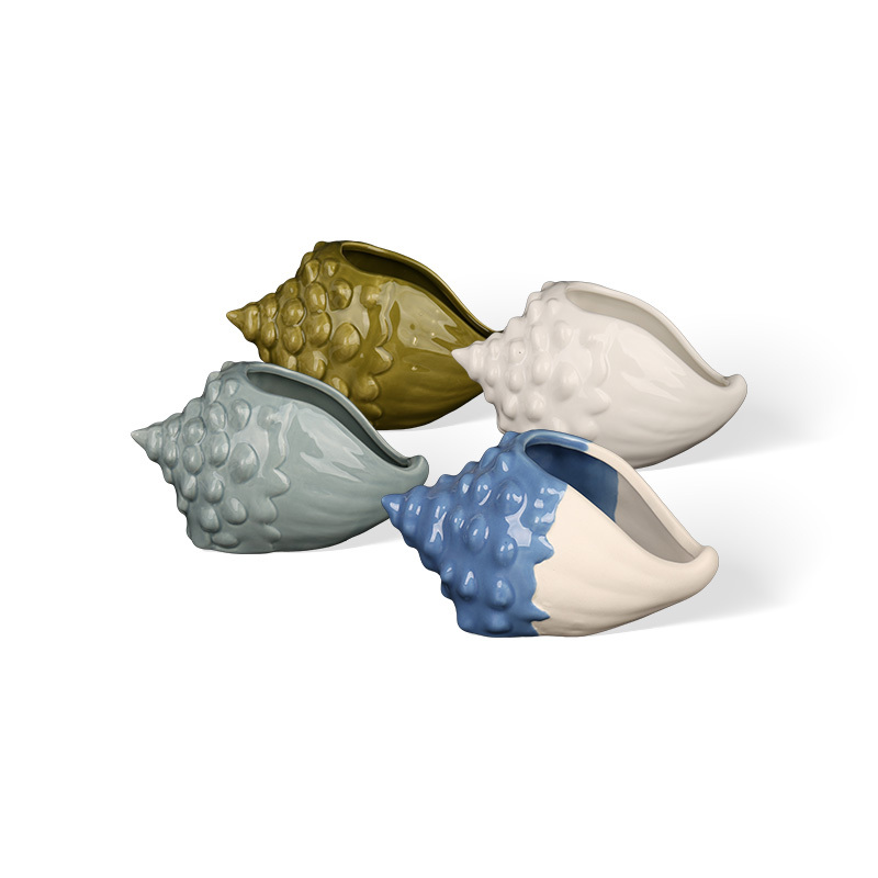Wholesale Ocean Element Shaped Ceramic Candle Holder