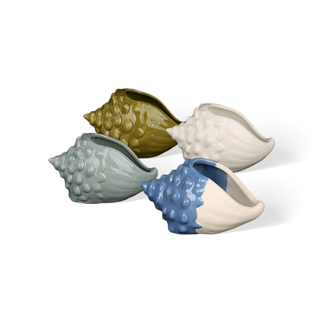 Wholesale Ocean Element Shaped Ceramic Candle Holder