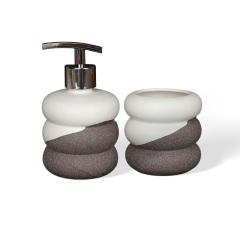 Wholesale Contrasting Color Ceramic Bathroom Set