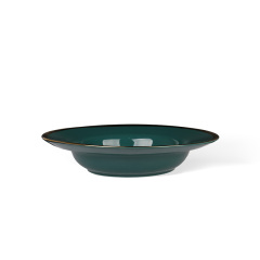 Wholesale Dark green with gold border, light luxury ceramic tableware