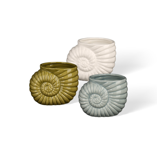 Wholesale Ocean Element Shaped Ceramic Candle Holder