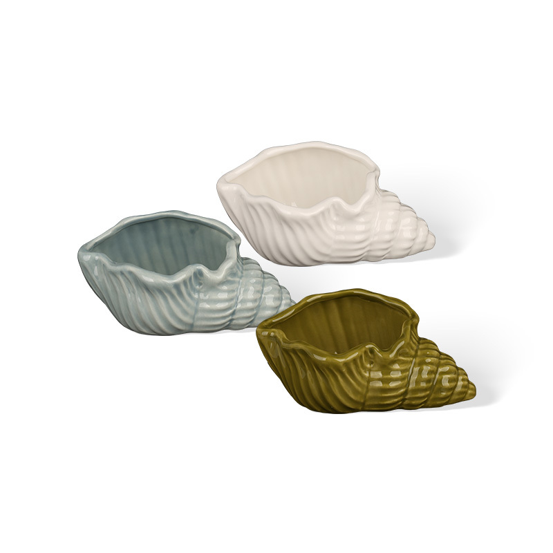 Wholesale Ocean Element Shaped Ceramic Candle Holder