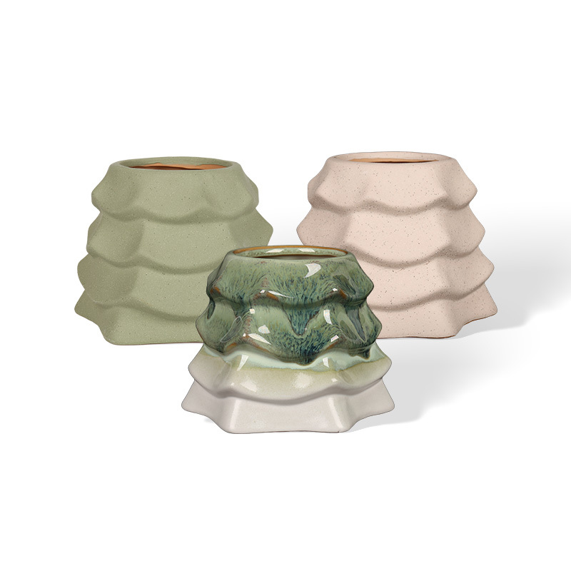 Wholesale Tree-textured ceramic candle holders wholesale