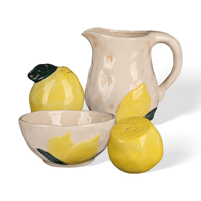 Wholesale Lemon relief ceramic tableware wholesale