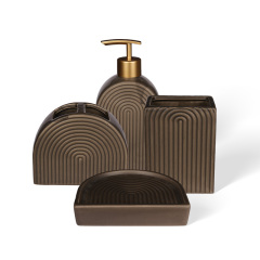 Wholesale Simple solid color textured ceramic bathroom products