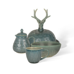 Wholesale Retro Colorful Texture Ceramic Tea Set