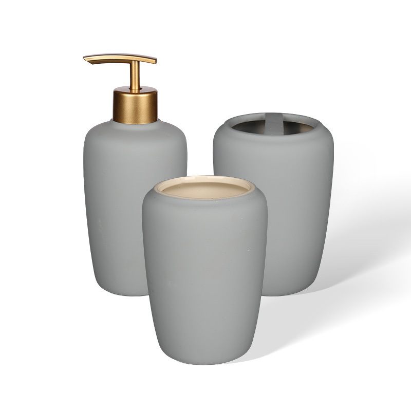 Wholesale Simple solid color textured ceramic bathroom products