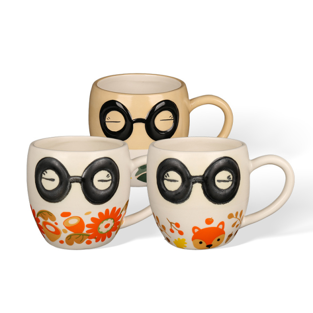 Wholesale Cartoon Fun 3D Relief Ceramic Mug