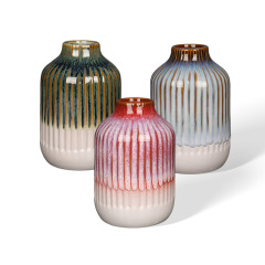 Wholesale Vertical texture simple ceramic incense bottle