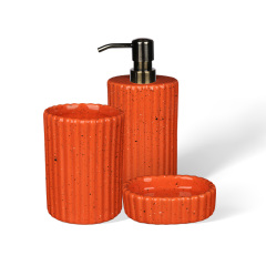 Wholesale Simple, solid-color ceramic bathroom set