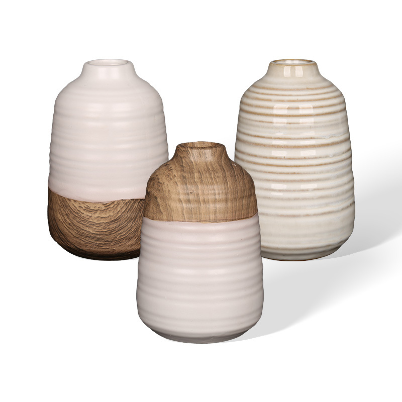 Wood Grain Ceramic Accenting Aromatic Incense Bottle