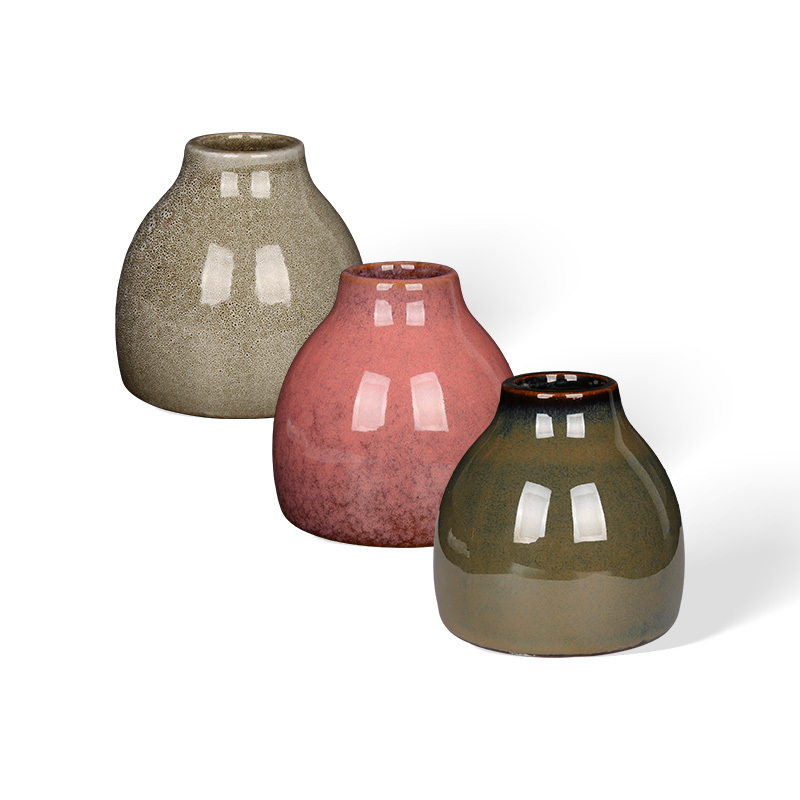 Wholesale Vertical texture simple ceramic incense bottle