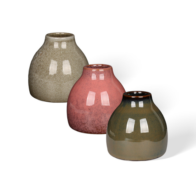 Wholesale Vertical texture simple ceramic incense bottle